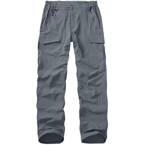 Mens Hiking Pants Convertible Lightweight Quick Dry Fishing Safari Camping Travel boy Scout Pants 6239,Grey,40 Cover