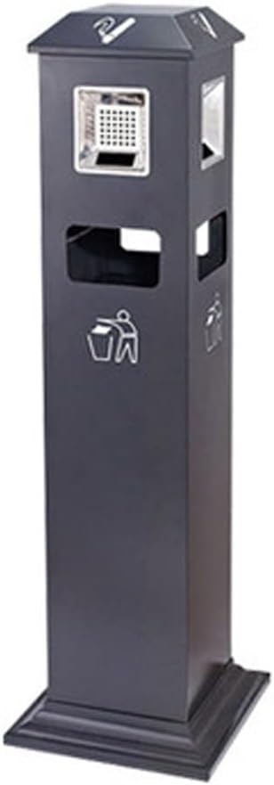 Floor Ash ColumnVertical Cigarette Butt Column Ashtray Trash Can Hotel Ashtray Trash Can Corridor Stainless Steel Vertical Cigarette Butt Column Outdoor Trash,