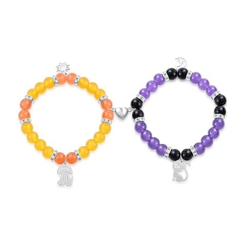ANZWTLOYY Smiling Cat Dog Bracelets Games Inspired Matching Bracelets for Best Friends CouplesBff Friendship Long Distance Bracelets for Women Men (Style 1) Cover