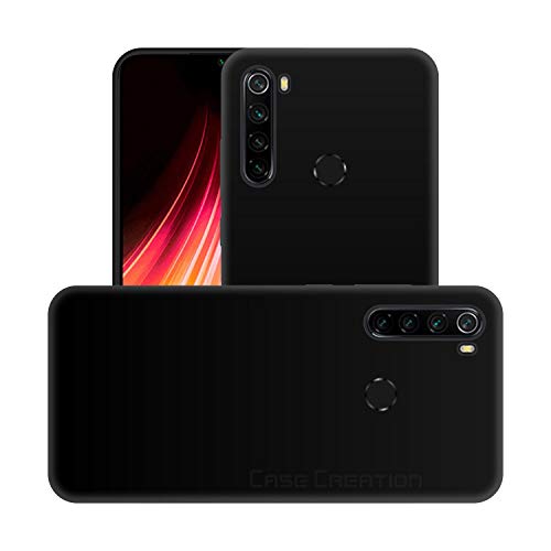 Image of Case Creation for Redmi Note 8 2019 Back case, Xiaomi Redmi Note 8 Slim Flexible Smart Look case with 360 Camera All Angle Protection (Pure Black)