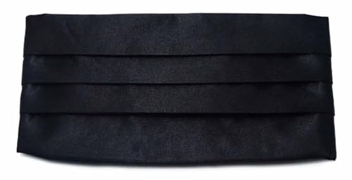 Ceinture en soie multicolore unie pour homme, Noir , taille unique