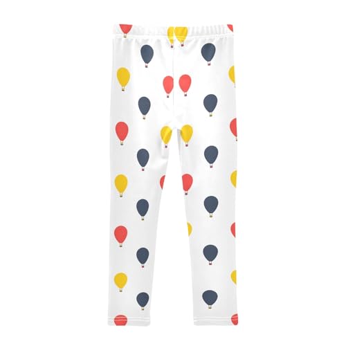 Colorful Simple Hot Air Balloon Girls Leggings Soft Comfortable Athletic Leggings Dancing Pants for 4-10 Years2