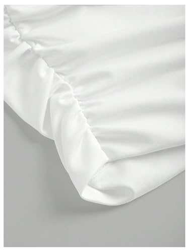 Girl's Ruched Strapless Tube Top Sleeveless Cropped Bandeau Basic Summer Cute Tops for Girls4