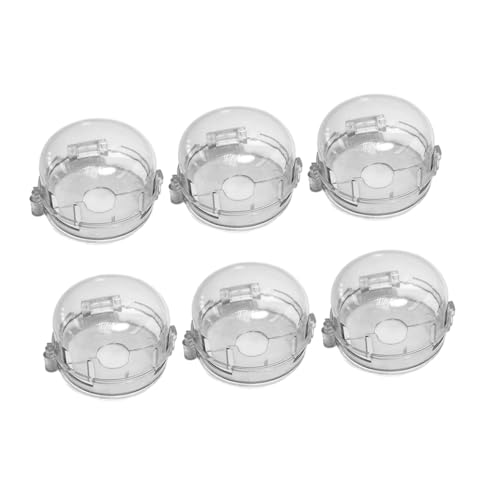 BIUDECO 6個 スイッチカバー kitchen gadgets ストーブガード ガスコンロノブ用 カバー 中身 火 ストーブノブプロテクター チャイルド ストーブカバー プラスチック