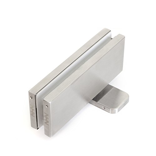 Nhn Model: Pdc100-S (90Degree Hold Open Type) Satin Stainless Finish - Hydraulic Self Closing Pivot Door Closer For Glass Door (Patch Fitting), No Digging On Floor #TOP1