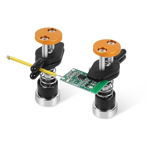 Toolour Dritte Hand ClampRex O1 für Maker Kompakte Löthilfe Halterung mit Dual Parallel-Klemmen Verstellbare Magnetfuß für Platinen feine Kabel und Bauteile kein Rückfedern ohne Bissspuren