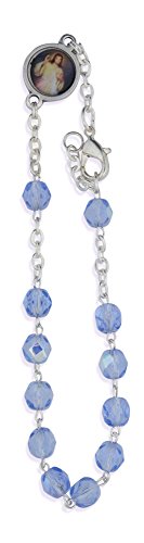 Vatican Imports Crystal One Decade Rosary Bracelet (Sapphire)2