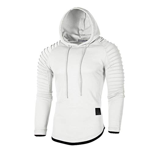 Xmiral Herren Sweatshirt Top Herbst Langarm Plaid Hoodie Mit Kapuze T-Shirt...