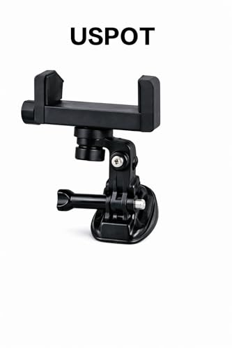 Image of 2-in-1 Bike Phone Mount & Helmet Camera Kit - Anti-Vibration Handlebar Holder & Curved 3M Chin Mount for POV Video - Compatible with iPhone, GoPro Hero 14 /13, Insta360 & DJI Action (Black)