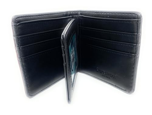 Shag Wear Vintage Anchor Wallet for Men and Teen Boys Vegan Faux Leather Brown 4"3