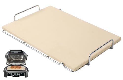 OG900 Pizza Stone with Rack for Ninja Woodfire OG800/OG900 Series XL Grill Accessories Rectangle Baking Stone for Ninja OG850 OG951 OG952 Pro Connect XL Grills Pizza Accessories for Pizza Oven