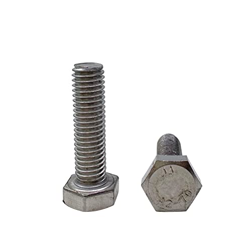 Image of M8 Hex Bolt, M8-1.25 x 30mm Hex Head Screw Bolts, 304 Stainless Steel, Fully Threaded, Plain Finish, Hex Tap Bolts 15Pcs (M8x30mm)