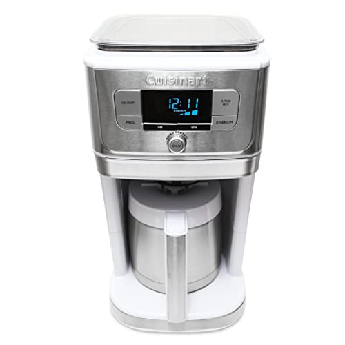 Image of Cuisinart DGB-850 Burr Grind & Brew 10-Cup Coffeemaker with Thermal Carafe (White /Stainless)