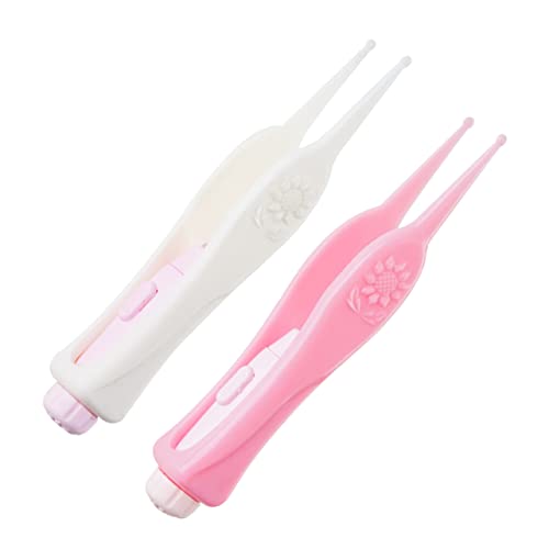 WATIIFUFU 2個発光耳掃除ツール 可視型クリーナー ベビー 幼児用 ホワイト ピ