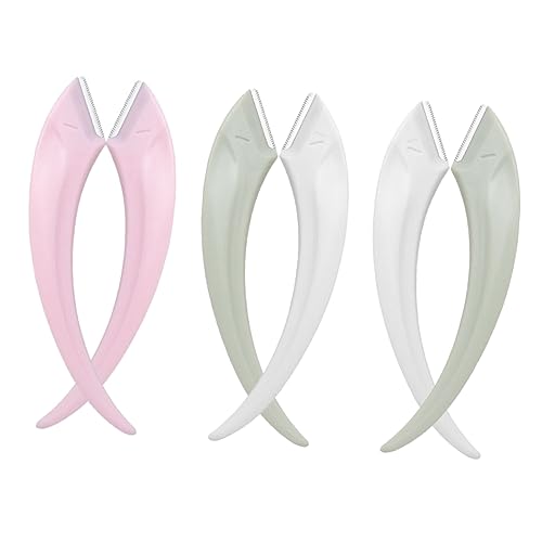 Beaupretty 6個弯月修眉刀 ステンレス製 ポータブルな女性用フェイスシェーバ
