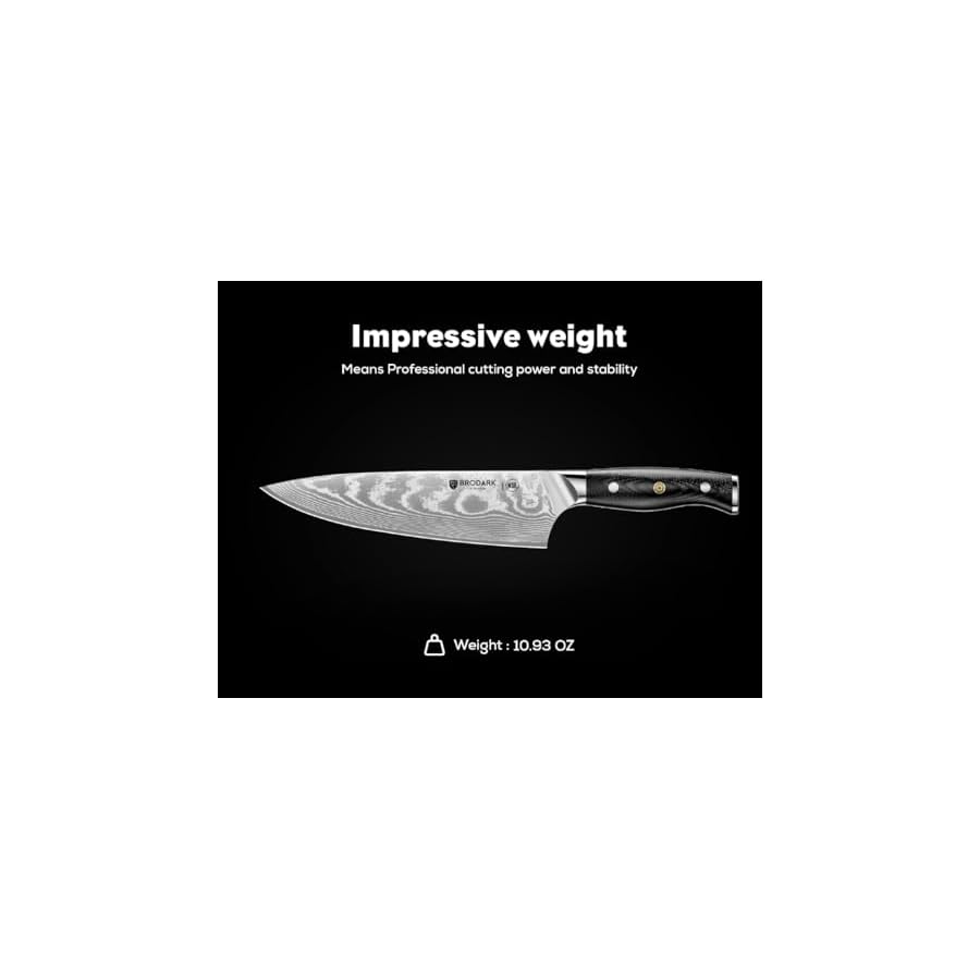 Damascus Knife Set 3 PCS with Premium VG10 Damascus Steel, Ultra-Sharp Professional Japanese Kitchen Knife Set, Full Tang Chef Knife Set with G10 Hand