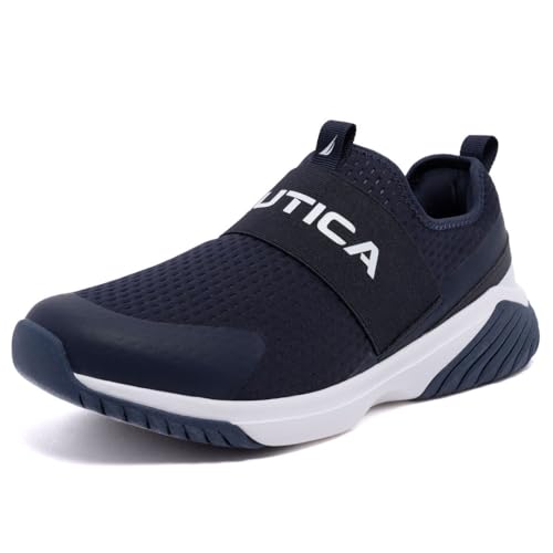 Image of Nautica Men's Slip-On Sneakers - Casual Fashion Shoes for Walking, in Medium & Wide Widths