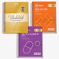 AMA CPT Book, ICD-10 Code Book, HCPCS Book - 2022 Physician Bundle by AAPC