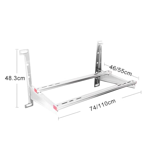 Support mural climatiseur extérieur inox mini-split compact 110x55x48.3cm robuste - 8
