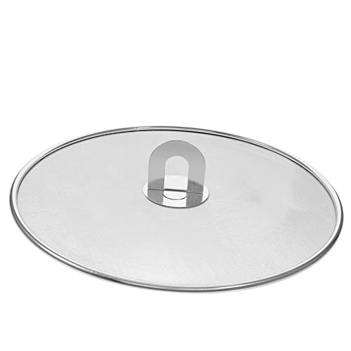 CONGARTENO Kitchen Splatter Screen Stainless Steel Grease Guard Fine Mesh Cooking Tool for Frying Pan Prevent Oil Splash Restaurant