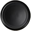 Elama Paul 6 Piece Stoneware Dinner Plate Set in Matt Black with Gold Rim