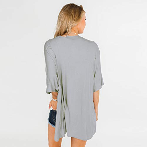 Startview Fashion Women Casual Shawl Kimono Half Sleeve Cardigan Top Cover Up Solid Coat