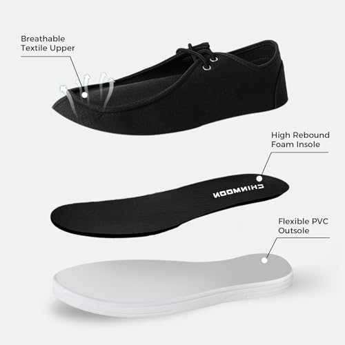 CHIN·MOON Men's Slip On Loafers Walking Driving Business Casual Shoes Lace Up Canvas Footwear4