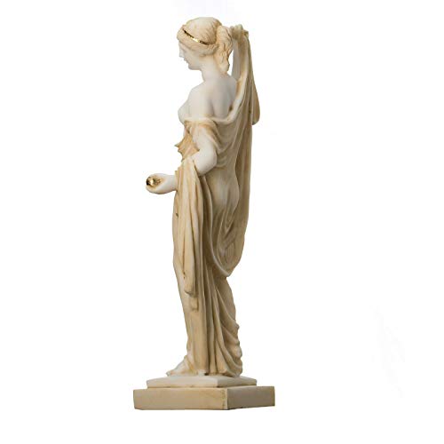 Estatua Eris tono dorado con manzana dorada griega miniatura 4