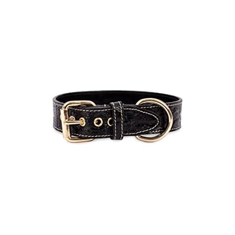Collar de Perro de Cuero Negro Hecho a Mano en España Cover
