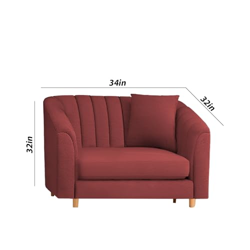 Image of Doraldo Seater Sofa Set for Living Room (Maroon) Premium Fabric Sofa Set