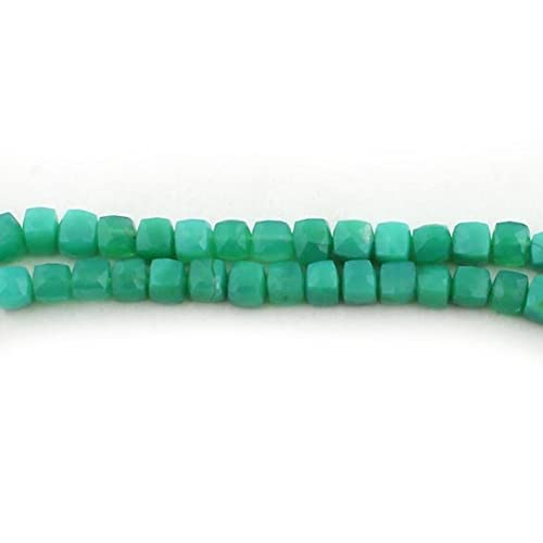 Chrysoprase faceted cube de qualité supérieure 5-7mm pour joaillerie artisanale