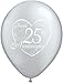 Happy 25th Anniversary Qualatex Latex Balloons, 11-Inch 25 Per Pack