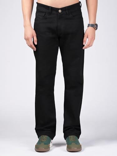 Image of LOUIS STITCH Men's Mid Rise Raw Wash Regular Fit Jeans (LSJNS-CF)