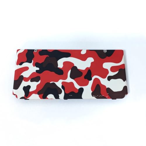 Image of Hzxkqmil Front Back Housing Shell Case Cover Top /Bottom Faceplate Plates Replacement for Nintendo New 3DS Console (Camo Red)