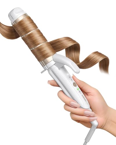 FURIDEN Lite Dual-Voltage Curling Iron: 110V-240V 1 1/2 Inch Ceramic Wide Barrel...