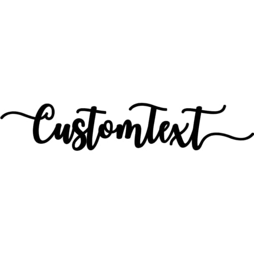 Custom Metal Words - Modern Personalized Script Name Sign - custom name sign baby - Elegant Laser Cut Cursive Wall Art for Baby Name Wedding & Nursery Home Decoration Gift (Black-02)