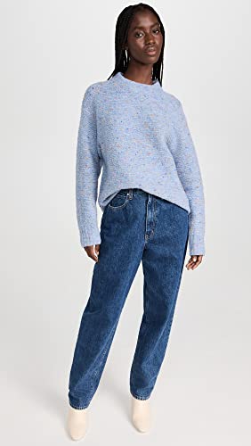 Image of Theory Women's Boxy Mock Neck Tweed Boucle Sweater