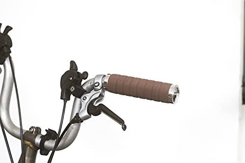 for BROMPTON Foam M/H/S Grips Aluminium Lock Handlebar Plugs BROWN - Image 3