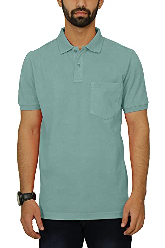 Image of Celsius Men's Half Sleeve Classic Solid Pique Polo with Pocket