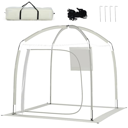 TANGZON Pop up Bubble Tent, Weatherproof Instant Sports Tent with Carrying Bag, Portable Outdoor Clear Shelter for Events Fishing Camping Cheering (215 x 215 x 200 cm)