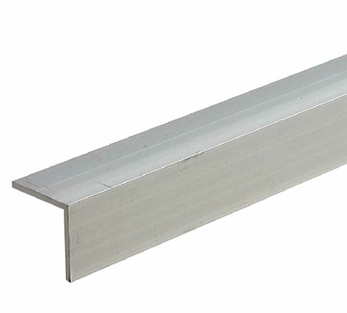 Image of M-D Building Products 58271 1-1 /4 in. x 1-1 /4 in. x 1 /8 in. x 72 in. Mill Aluminum Angle Shape