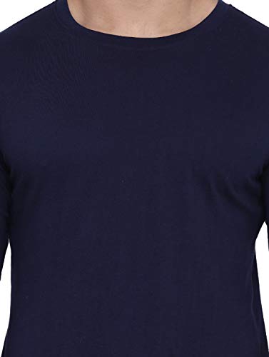 Image of Self Design Men Full Sleeve Round Neck Multicolor T-Shirt (Pack of 2)