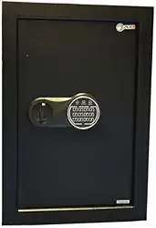 Cofre de Parede Digital AVB, Aço, 57 x 34 x 8 cm, Preto, com Chave de Emergência