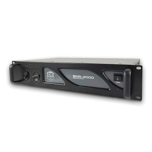 Amplificateur DJ Sono BMSonic BMS-2000-2x1000W - Technologie MOSFET avec Ventilation Continue