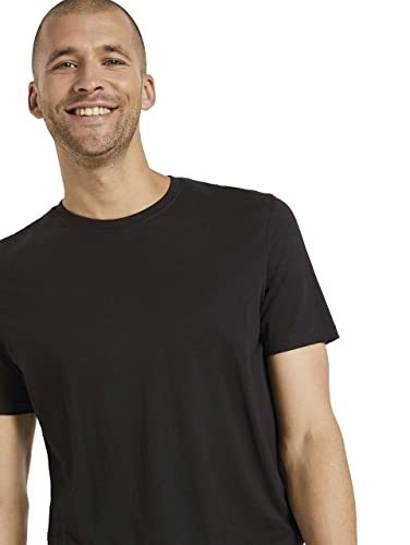 TOM TAILOR Herren Crewneck T-Shirt im Doppelpack, 29999 - Black, XXL – Ansicht 4