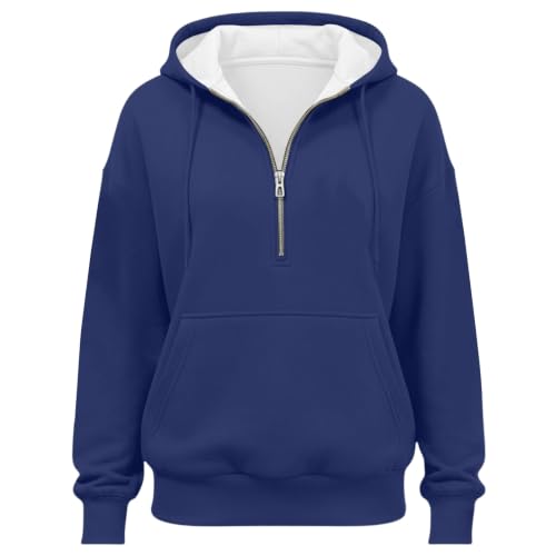HswsEJ 1/2 Zip Pullover Women Fleece Oversized Pull Over Sweaters - image 4
