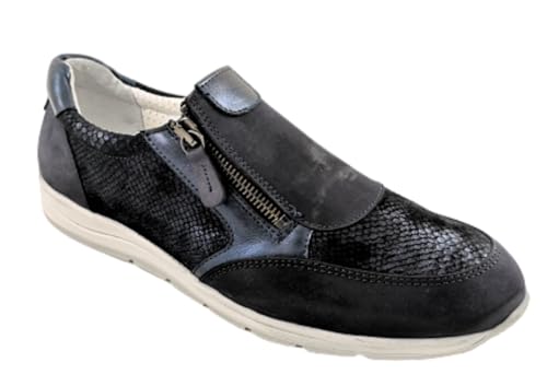 Easy Step Lina 37 Zapatillas terapéuticas FliessGel para aliviar los pies cansados con dos plantillas intercambiables, azul, 36 EU