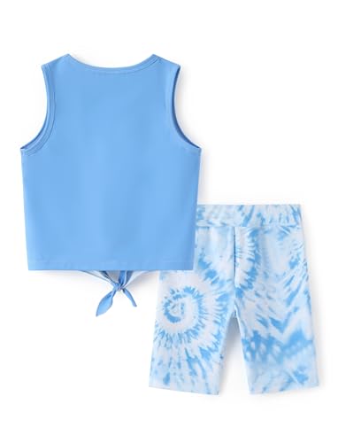 Image of Disney Stitch丨 Frozen丨 Minnie Mouse丨Princess丨Winnie Tank Top+Dolphin Shorts Girls Outfits Workout Athletic Set Summer