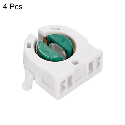 PATIKIL T8 Lamp Holder Socket, 4 Pack Non-Shunted Light Socket G13 Base for LED Fluorescent Tube Replacement, White Green - Image 3
