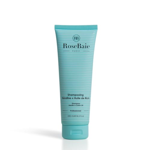 ROSEBAIE | Shampoing Cheveux Fins | Pousse et Hydratation | Huile de Ricin et Kératine | Favorise la Pousse | Freine la chute | Sans Sulfates | Formule...